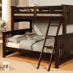 SPRING CREEK Twin/Full Bunk Bed in Dark Walnut Finish